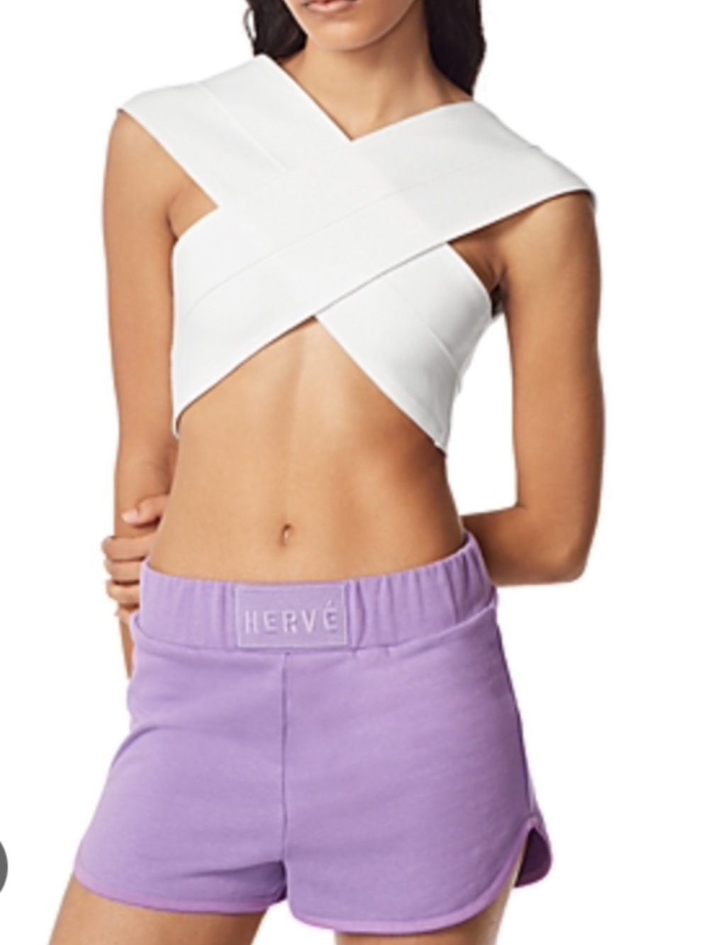 NWT Herve Leger | Crossover Bandage Bra Top sun Alabaster size S NWT